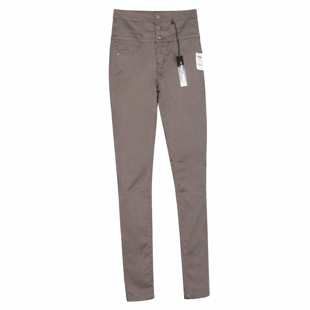 NWT REFUGE High Waist Skinny Brown Pants Size 0